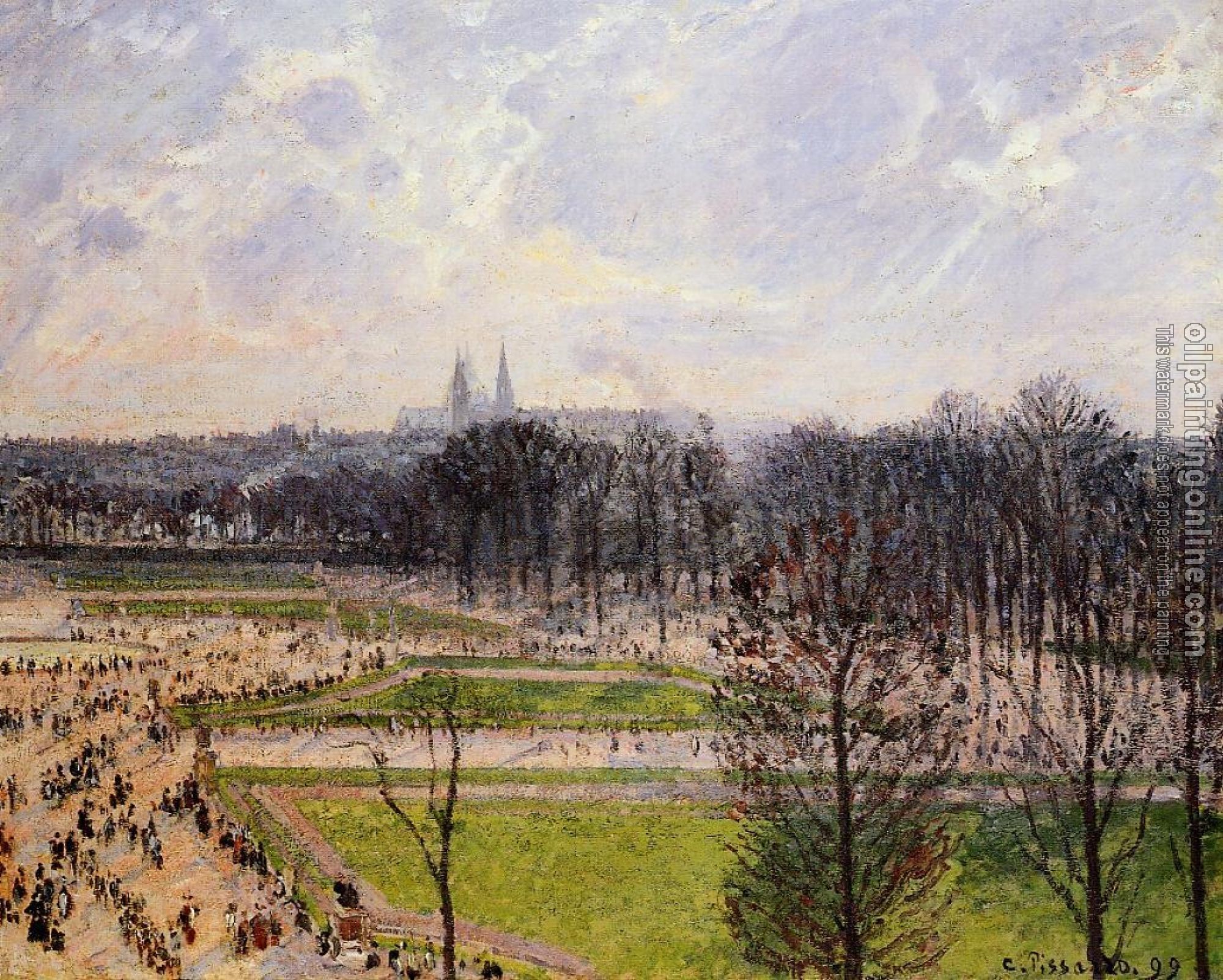 Pissarro, Camille - The Tuileries Gardens, Winter Afternoon